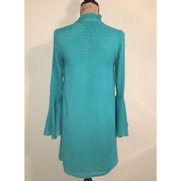 Chelsea & Violet Teal Swiss Dot Dress. Size XS. - Picture 3 of 8